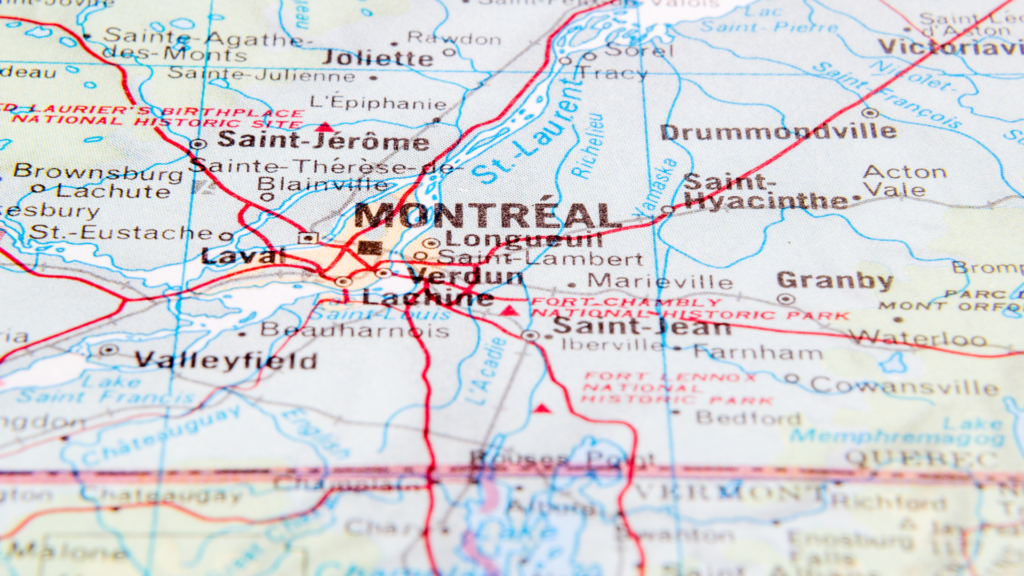 Montreal data center map