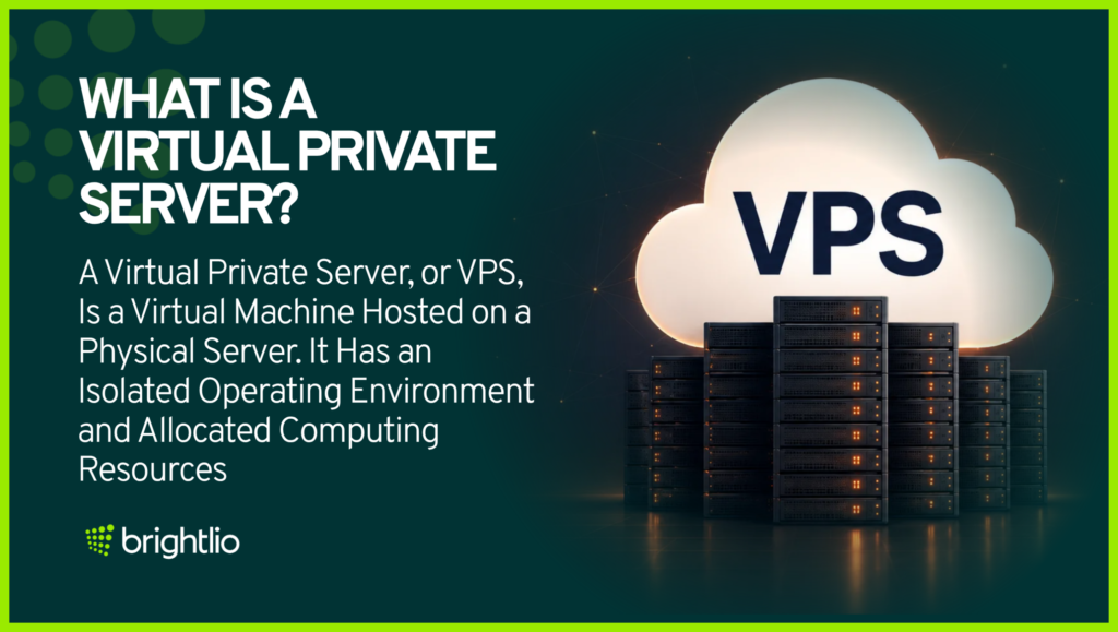 The image describes what a Virtual Private Server Is 